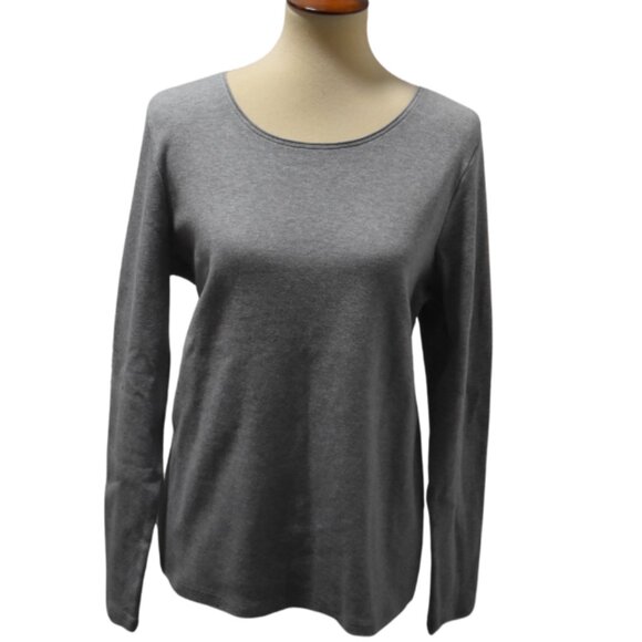 Karen Scott Scoop Neck Long Sleeve Tee - Picture 1 of 2